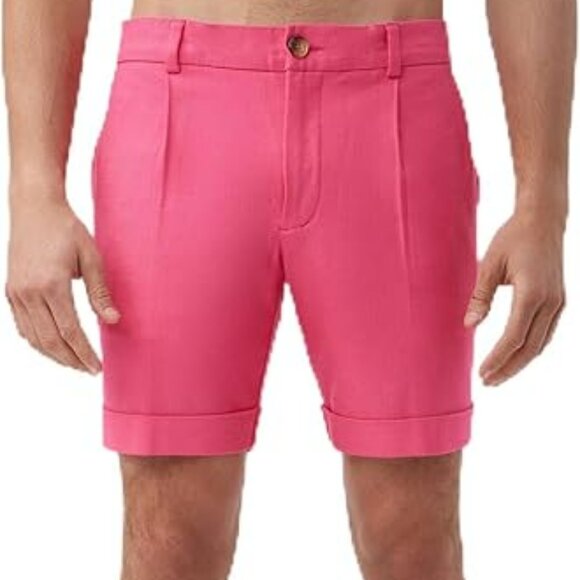 Mr. Turk Other - NWT 38 MR TURK Oliver2 Short Terrazzo Twill Pink Paradise Designer Resortwear